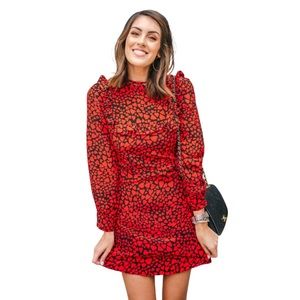 NWT Goodnight Macaroon Red Hearts Mini Dress